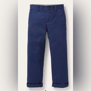Mini Boden boys chino stretch pants. Size 6. College Navy.